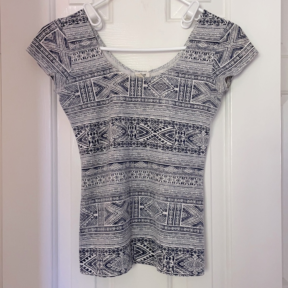 Aztec Print Short Sleeve Tee